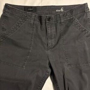 J. Crew charcoal grey cotton straight leg pant